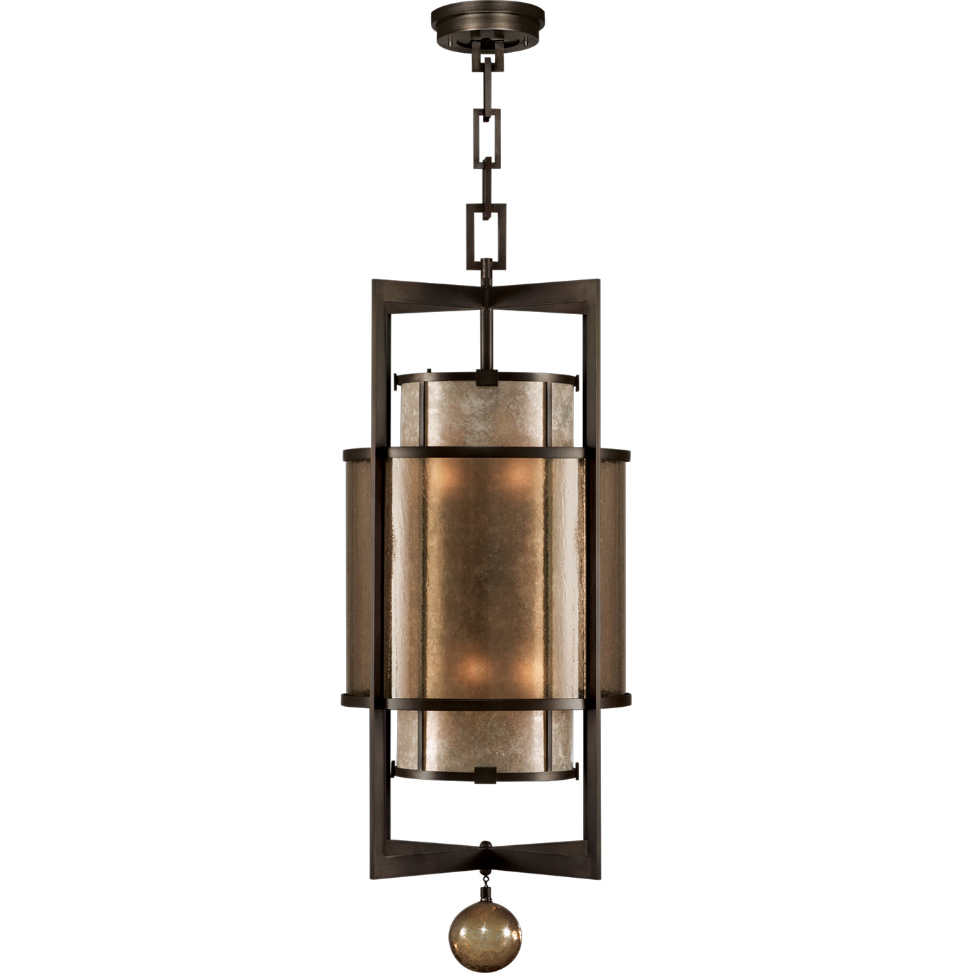 Fine Art Handcrafted Lighting - 591240ST - Six Light Lantern - Singapore Moderne - Bronze