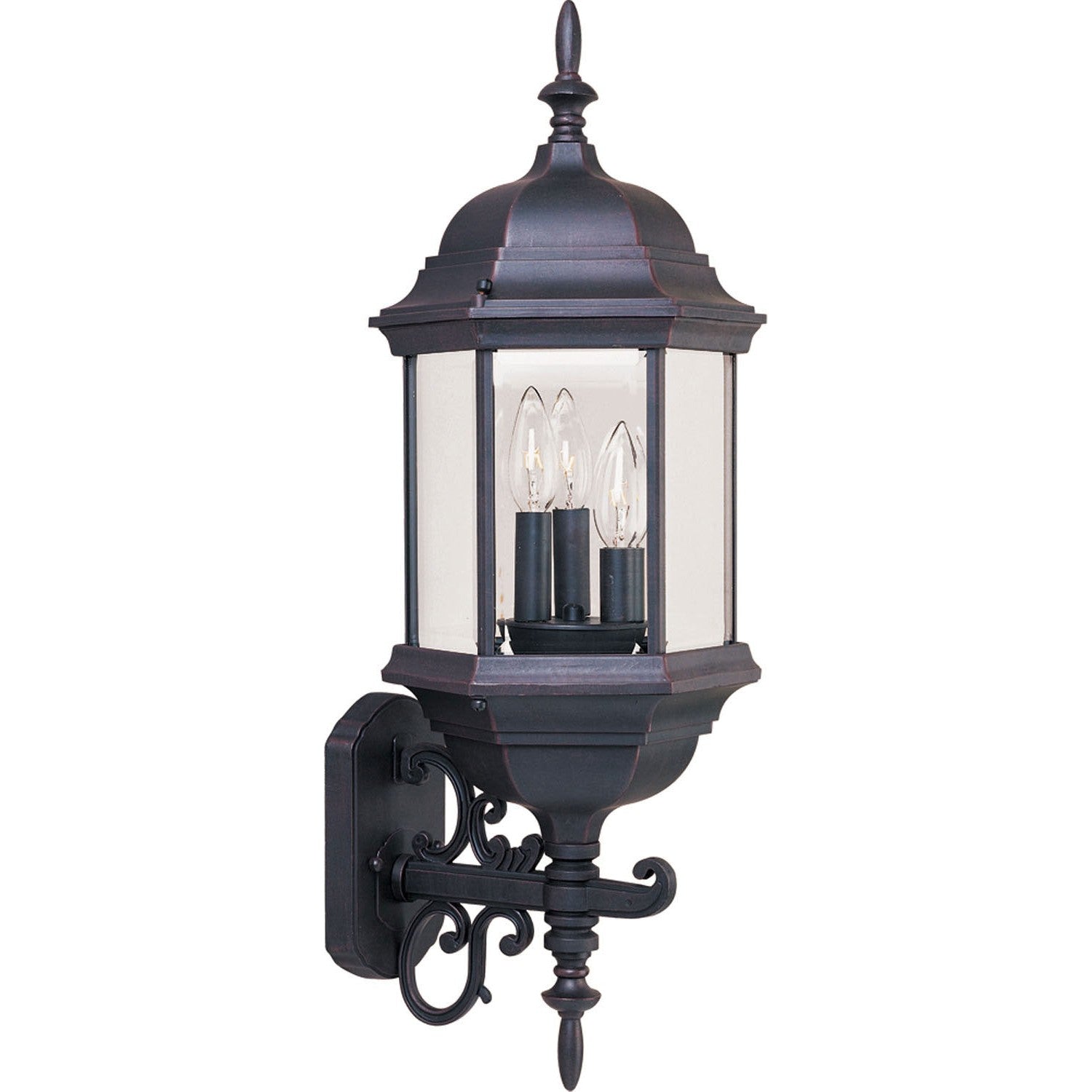 Maxim - 1074CLEB - Three Light Outdoor Wall Lantern - Builder Cast - Empire Bronze