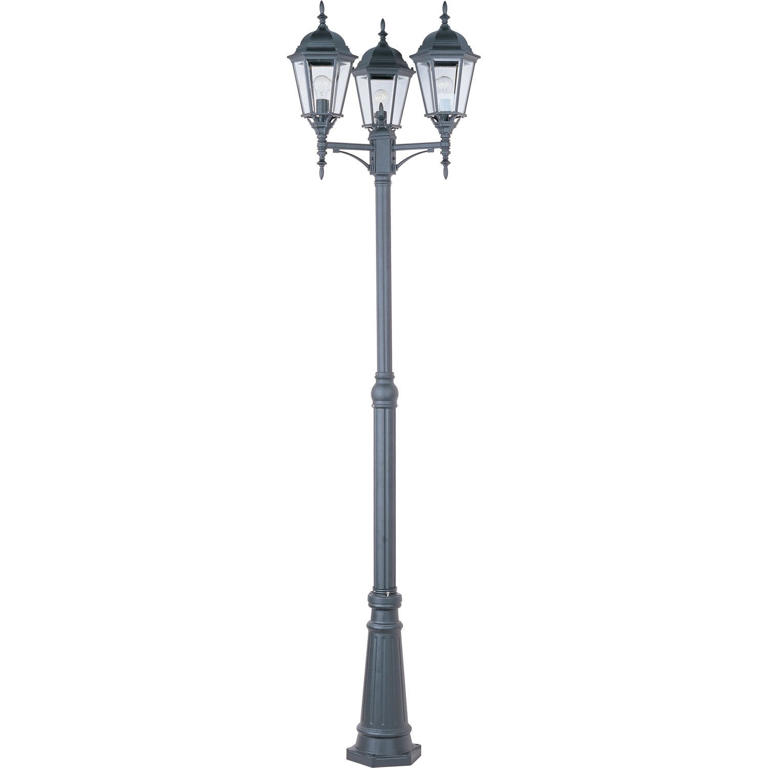 Maxim - 1105BK - Three Light Outdoor Pole/Post Lantern - Poles - Black
