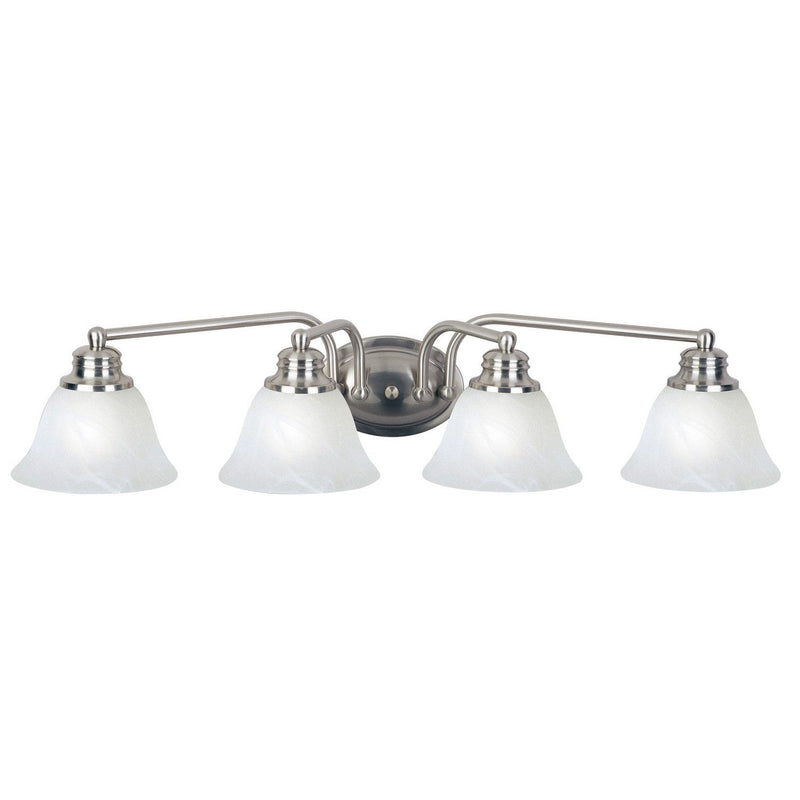 Maxim - 2689MRSN - Four Light Bath Vanity - Malaga - Satin Nickel