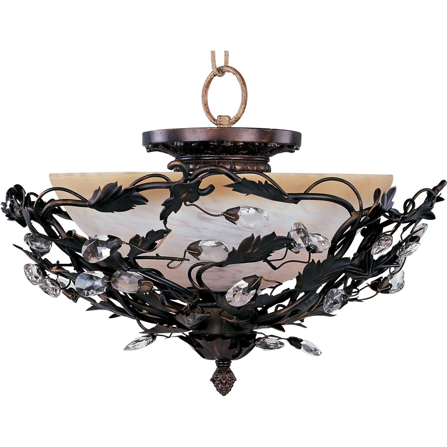 Maxim - 2859OI - Three Light Semi-Flush Mount - Elegante - Oil Rubbed Bronze