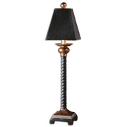 Uttermost - 29007 - One Light Buffet Lamp - Bellcord - Matte Black, Antique Gray And Bronze