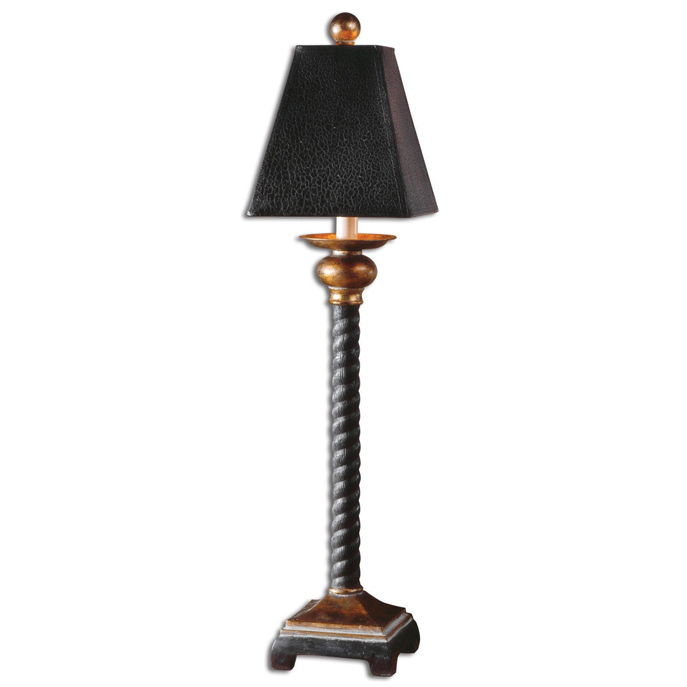 Uttermost - 29007 - One Light Buffet Lamp - Bellcord - Matte Black, Antique Gray And Bronze