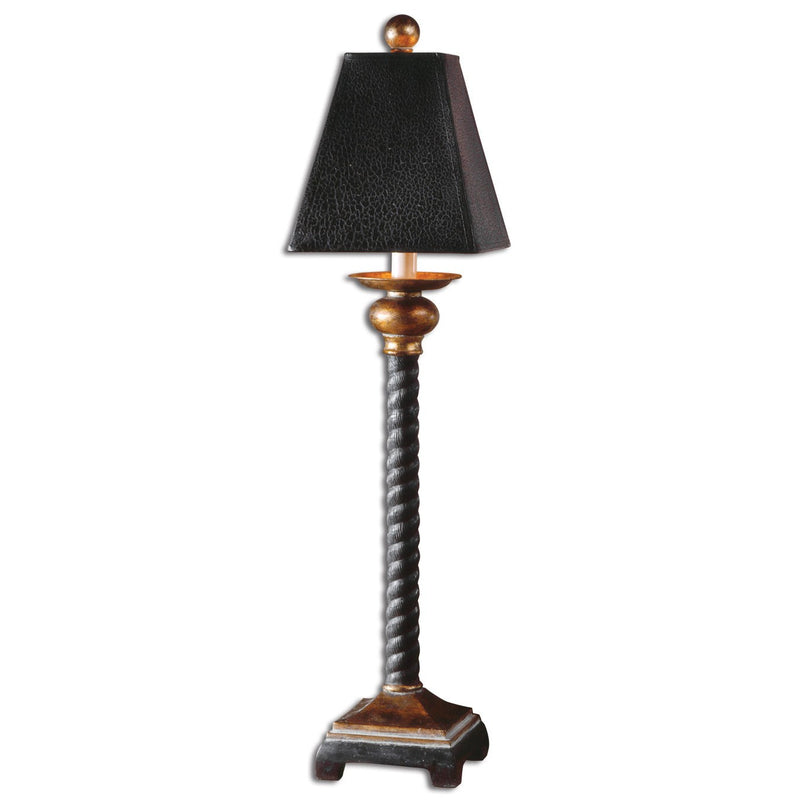 Uttermost - 29007 - One Light Buffet Lamp - Bellcord - Matte Black, Antique Gray And Bronze