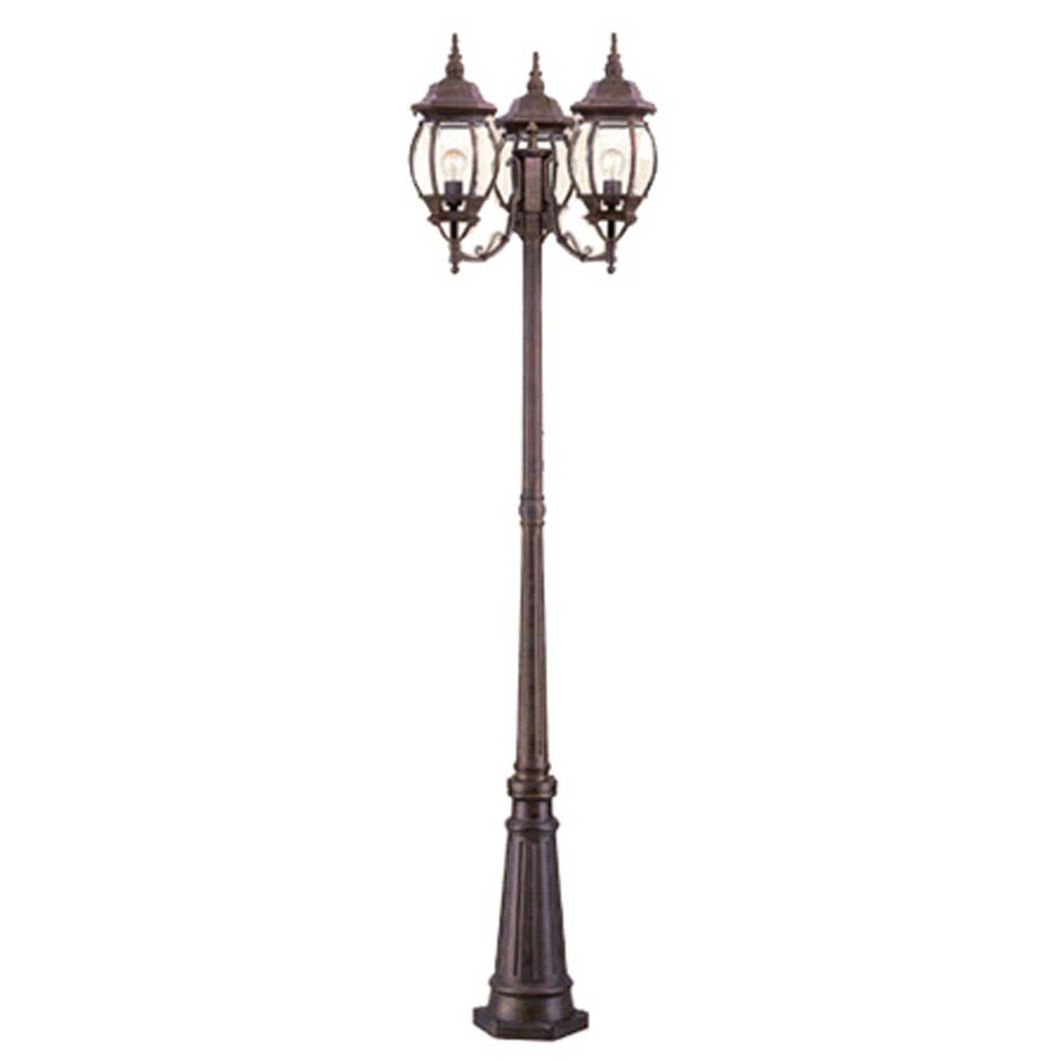Acclaim Lighting - 5179BW - Three Head Surface Mount Post Light - Chateau - Burled Walnut