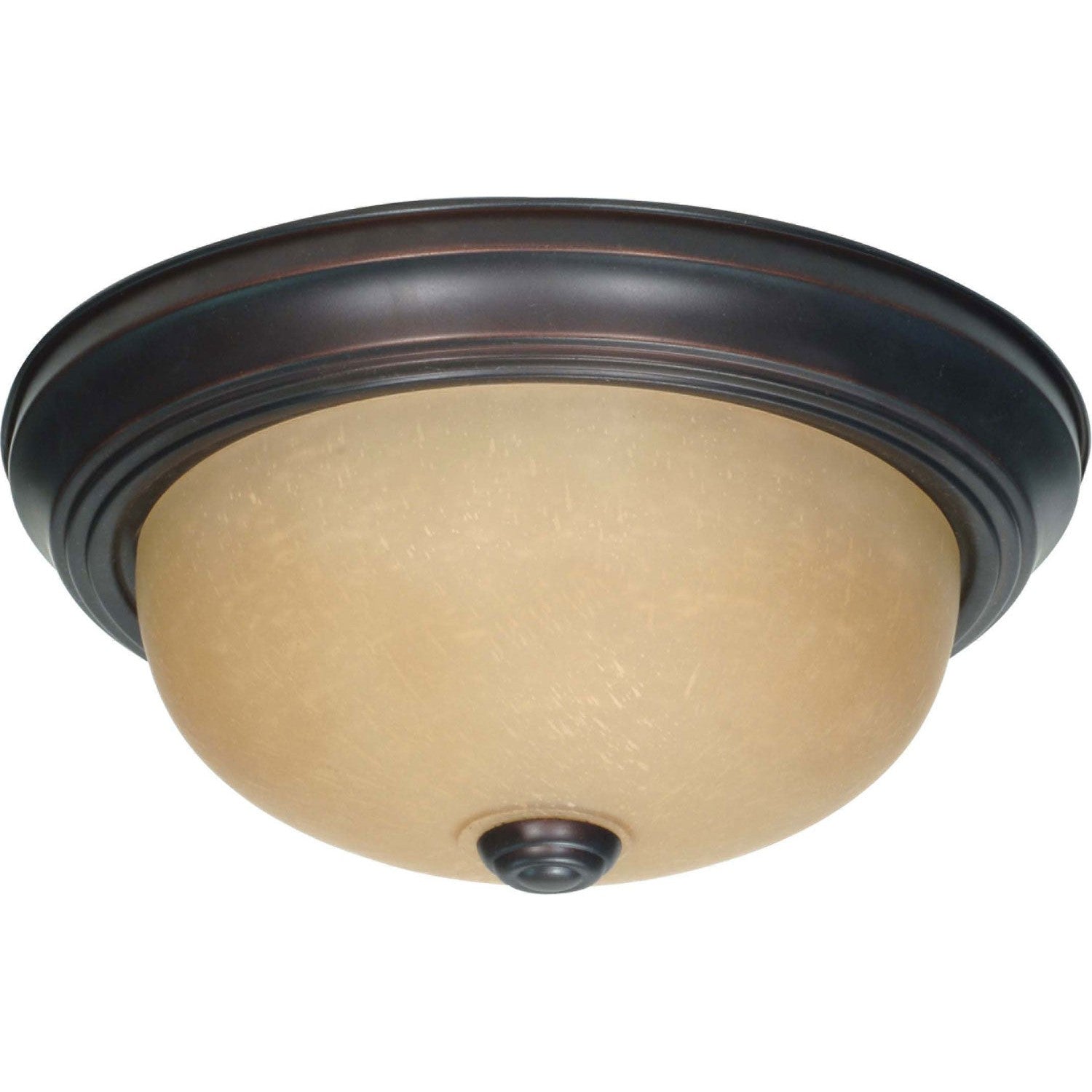 Nuvo Lighting - 60-1255 - Two Light Flush Mount - Mahogany Bronze / Champagne