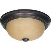 Nuvo Lighting - 60-1255 - Two Light Flush Mount - Mahogany Bronze / Champagne