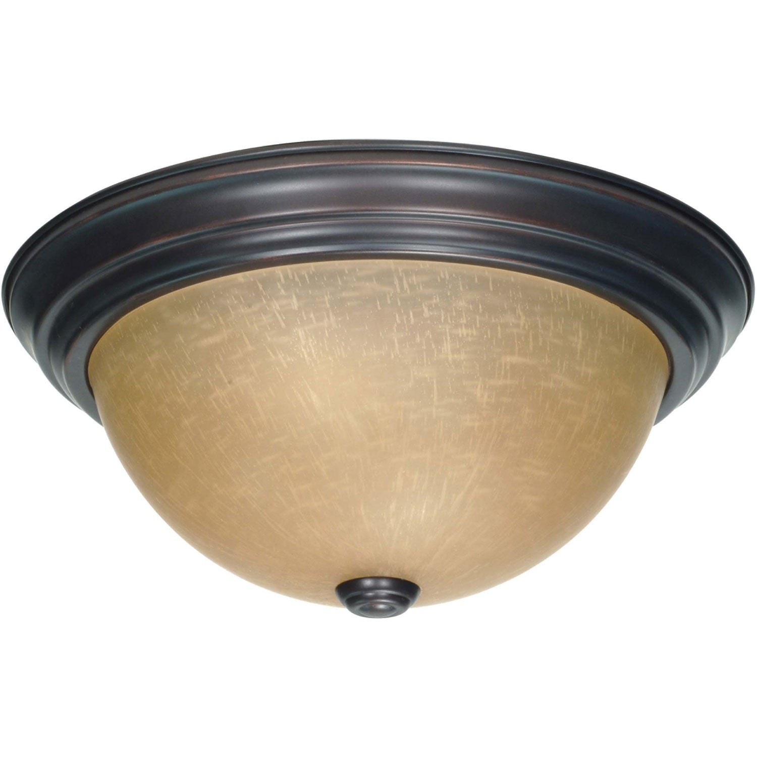 Nuvo Lighting - 60-1256 - Two Light Flush Mount - Mahogany Bronze / Champagne