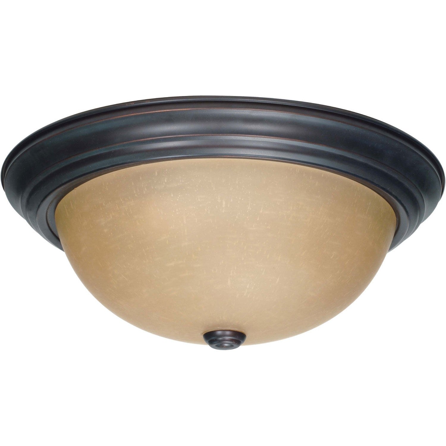 Nuvo Lighting - 60-1257 - Three Light Flush Mount - Mahogany Bronze / Champagne