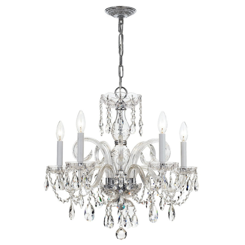 Crystorama - 1005-CH-CL-S - Five Light Chandelier - Traditional Crystal - Polished Chrome