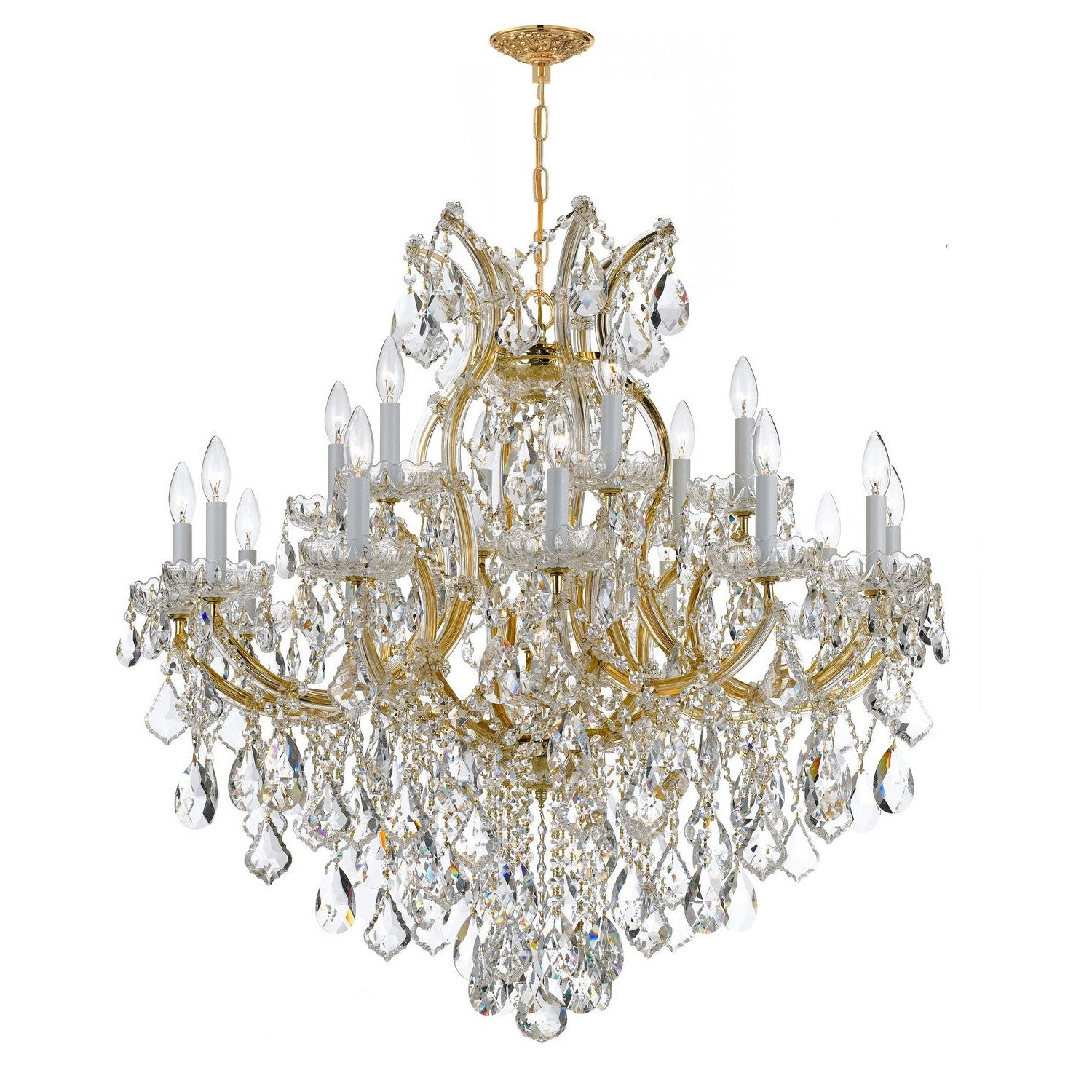 Crystorama - 4418-GD-CL-SAQ - 19 Light Chandelier - Maria Theresa - Gold