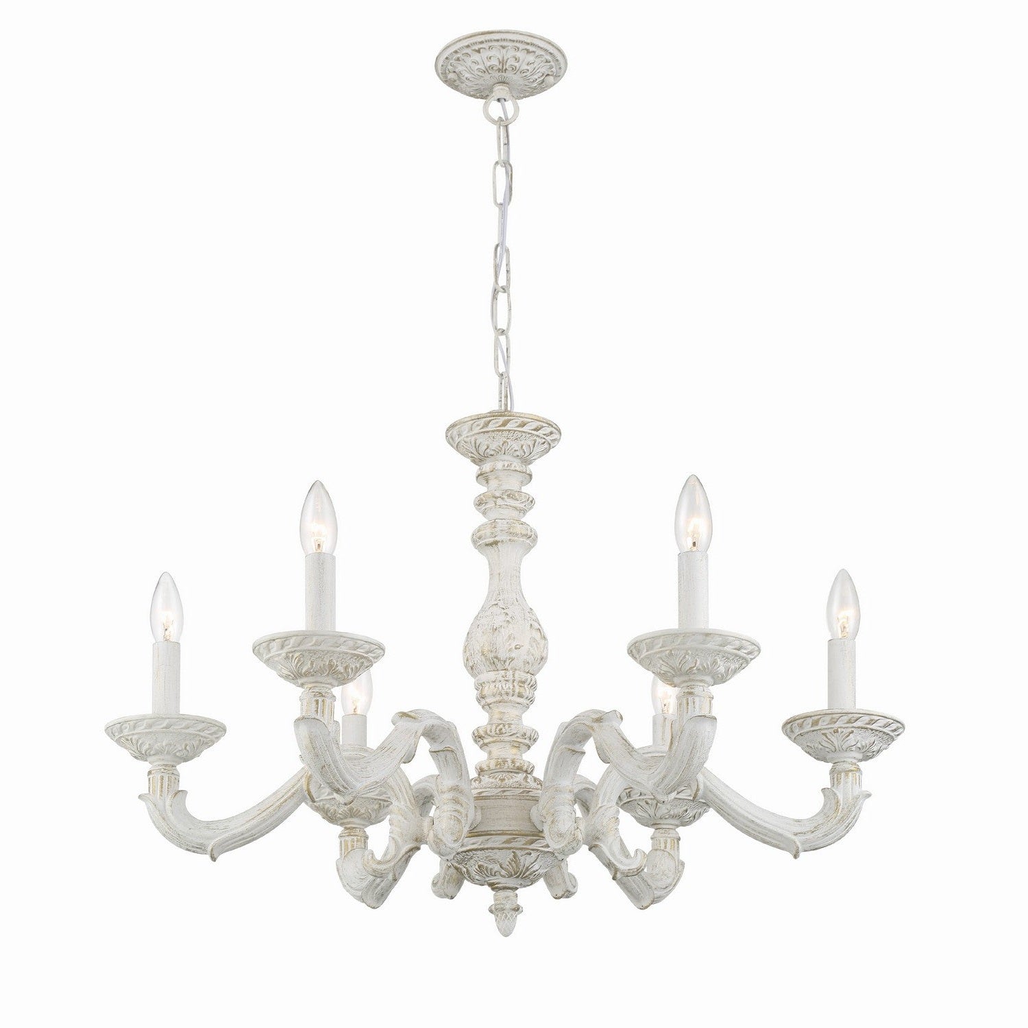 Crystorama - 5126-AW - Six Light Chandelier - Paris Market - Antique White