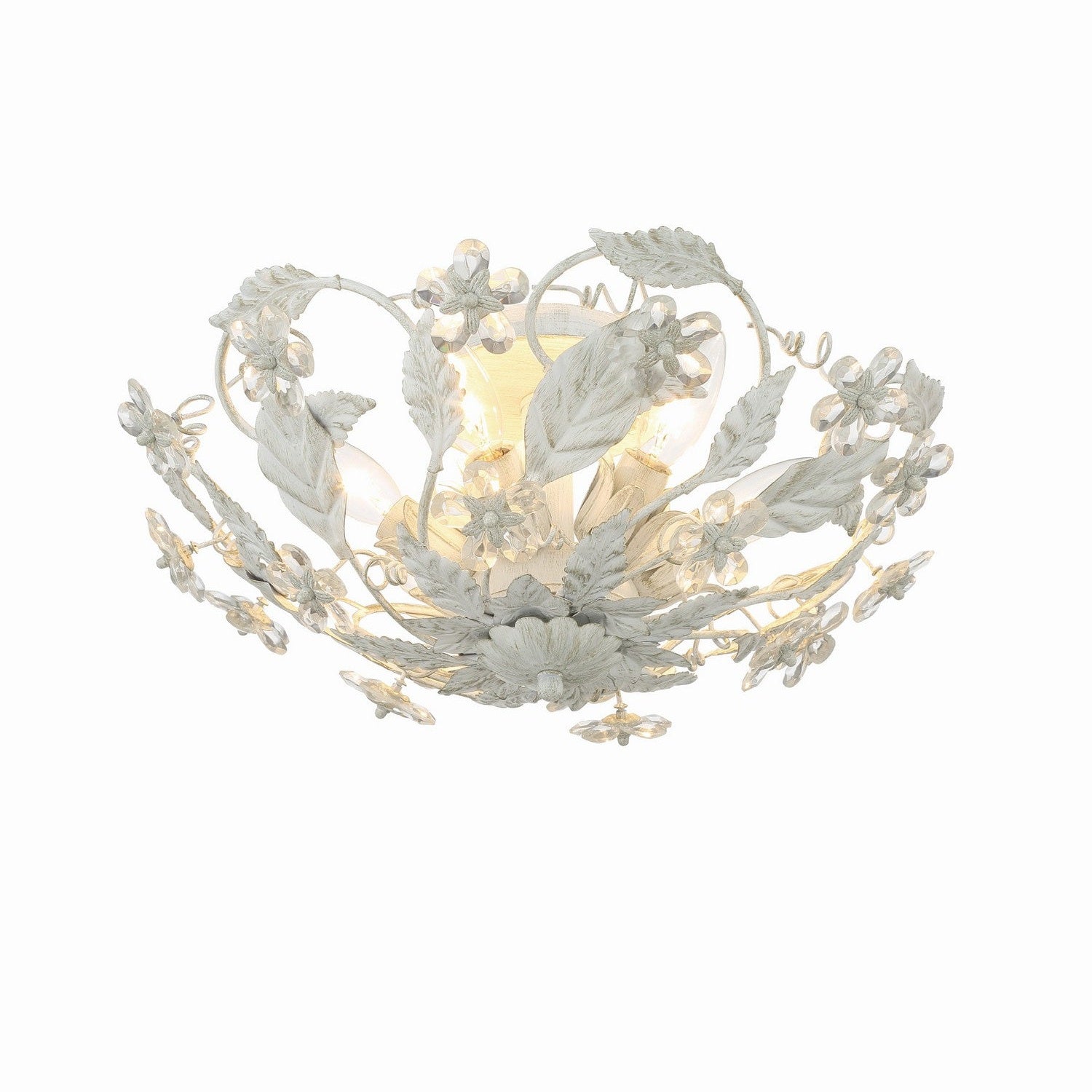 Crystorama - 5316-AW - Six Light Semi Flush Mount - Paris Market - Antique White