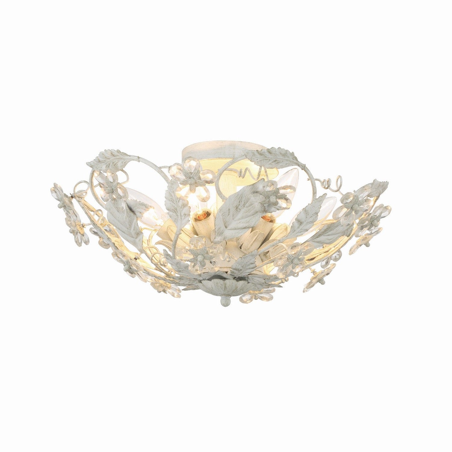 Crystorama - 5316-AW - Six Light Semi Flush Mount - Paris Market - Antique White