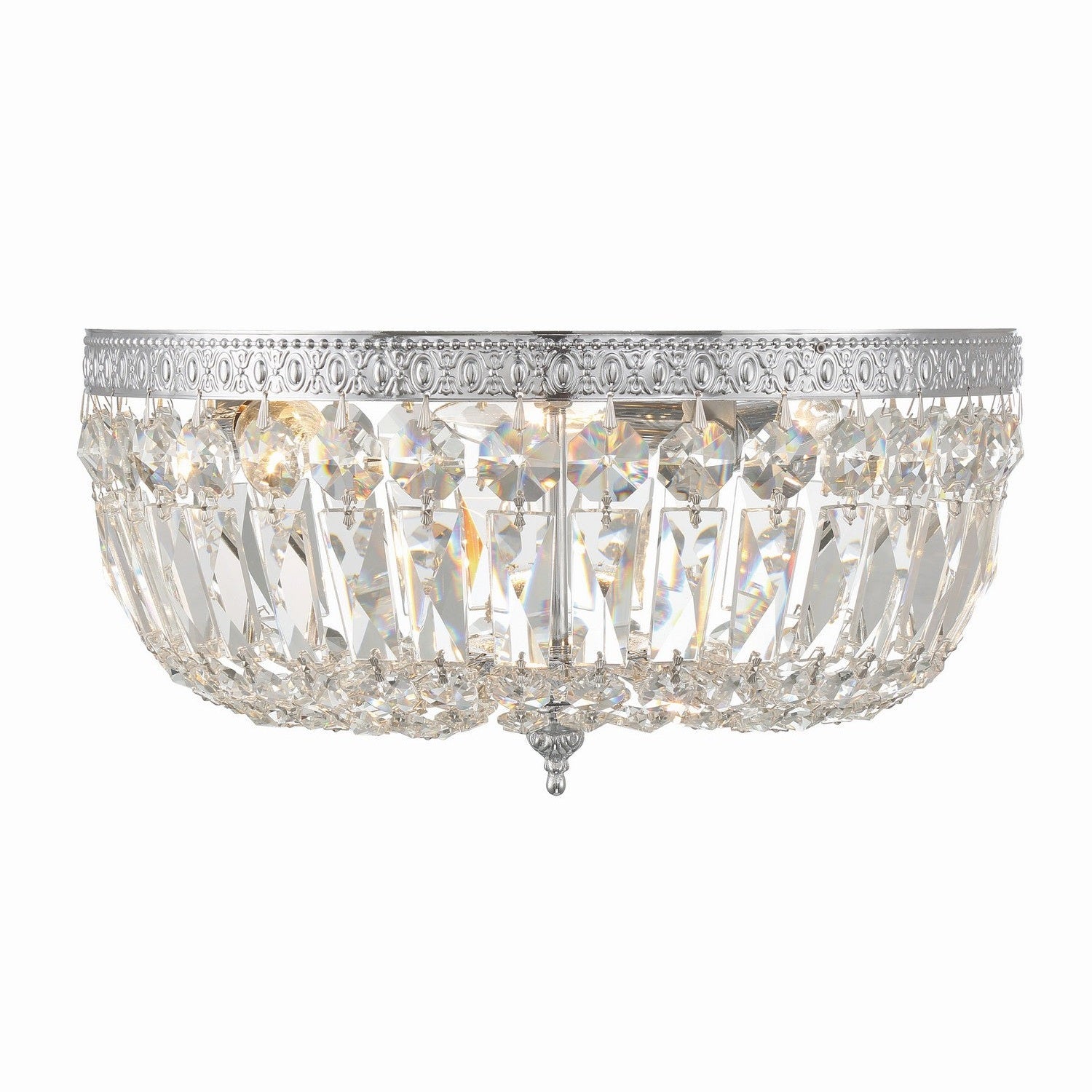 Crystorama - 714-CH-CL-MWP - Three Light Flush Mount - Ceiling Mount - Polished Chrome