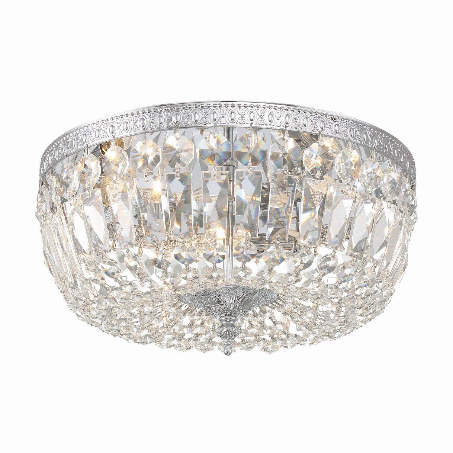 Crystorama - 714-CH-CL-MWP - Three Light Flush Mount - Ceiling Mount - Polished Chrome