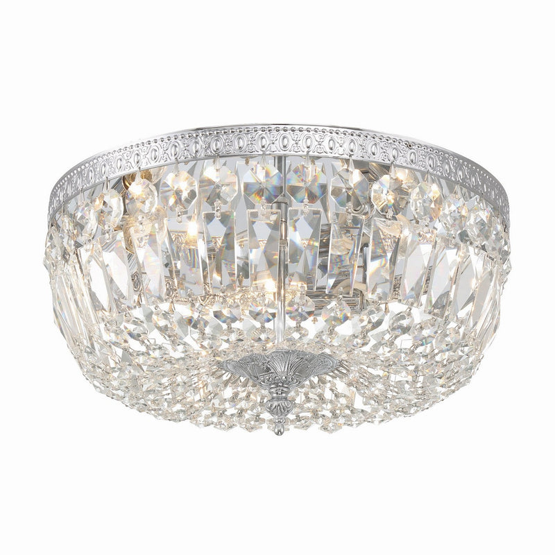Crystorama - 714-CH-CL-MWP - Three Light Flush Mount - Ceiling Mount - Polished Chrome