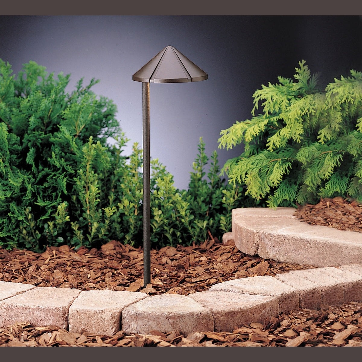 Kichler - 15315AZT - One Light Path & Spread - Six Groove - Textured Architectural Bronze