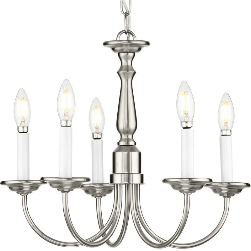 Progress Lighting - P4009-09 - Five Light Chandelier - Five Light - Brushed Nickel