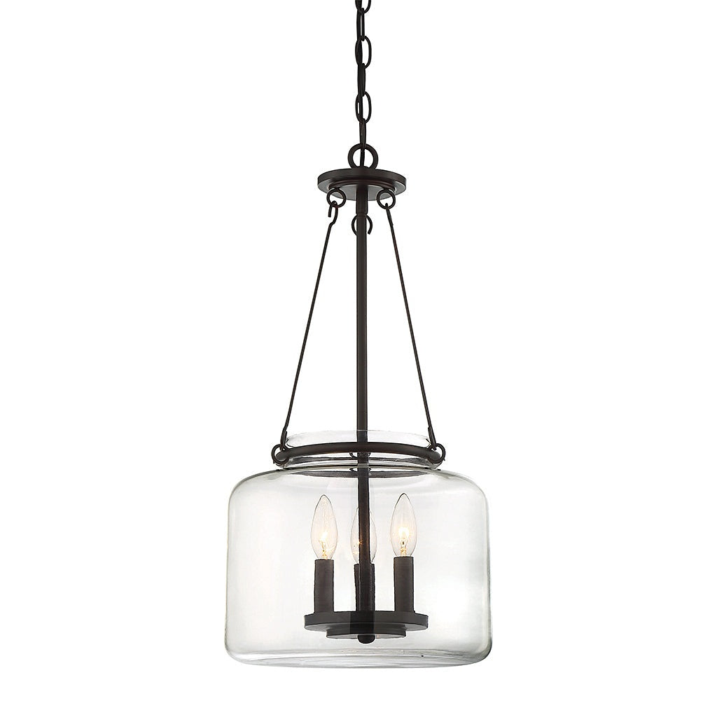 Savoy House - 7-9006-3-13 - Three Light Pendant - Akron - English Bronze