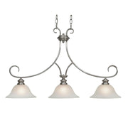 Golden - 6005-10 PW - Three Light Linear Pendant - Lancaster - Pewter