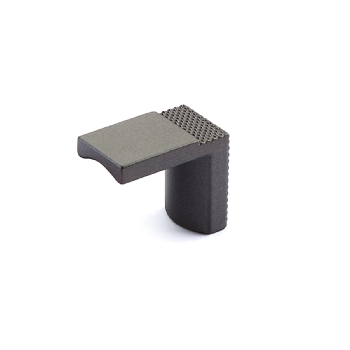 Quadrato 1-1/8"W Industrial Knurled Lip Style Finger Tab Luxury Cabinet Knob Drawer Knob