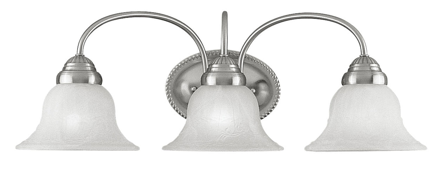 Livex Lighting - 1533-91 - Three Light Bath Vanity - Edgemont - Brushed Nickel