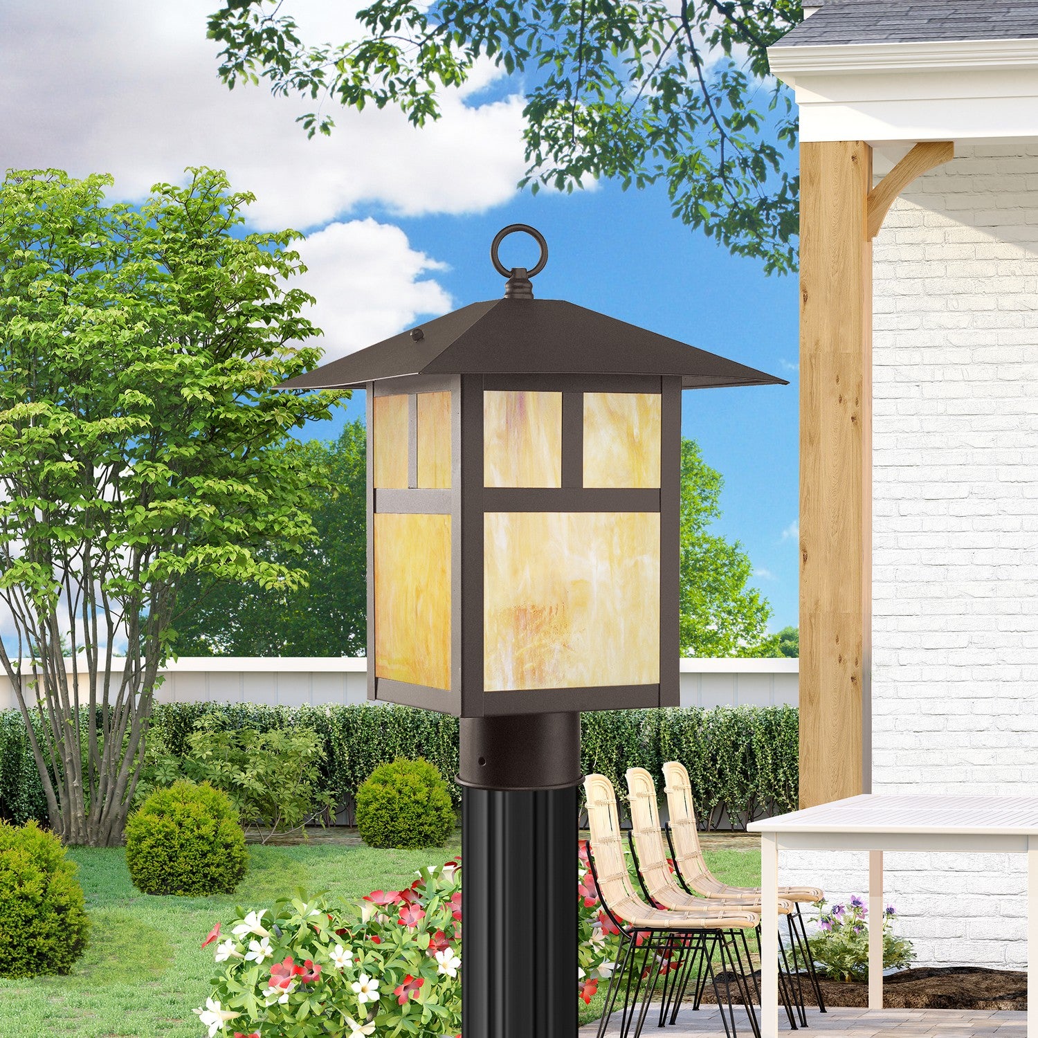 Livex Lighting - 2140-07 - One Light Outdoor Post-Top Lanterm - Montclair Mission - Bronze