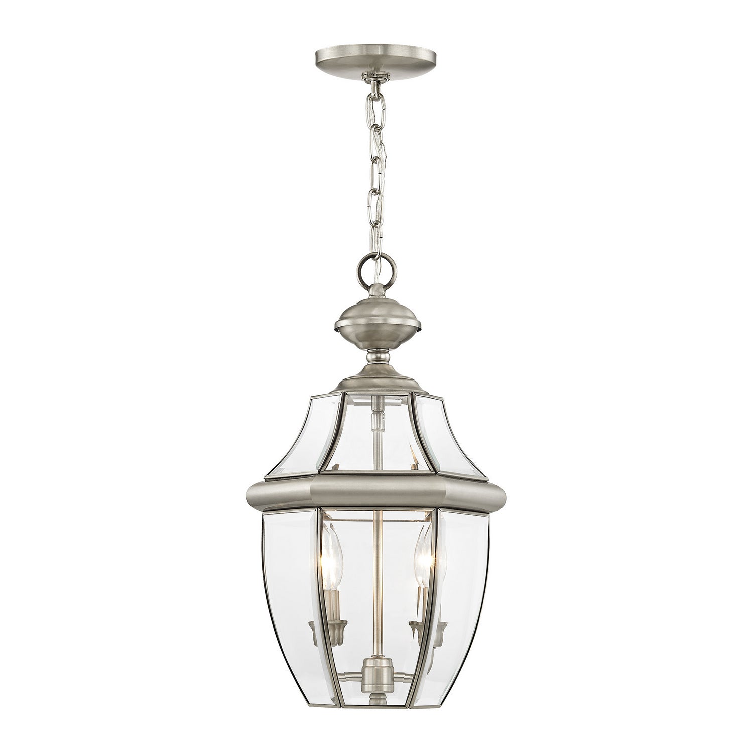 Livex Lighting - 2255-91 - Two Light Outdoor Pendant - Monterey - Brushed Nickel