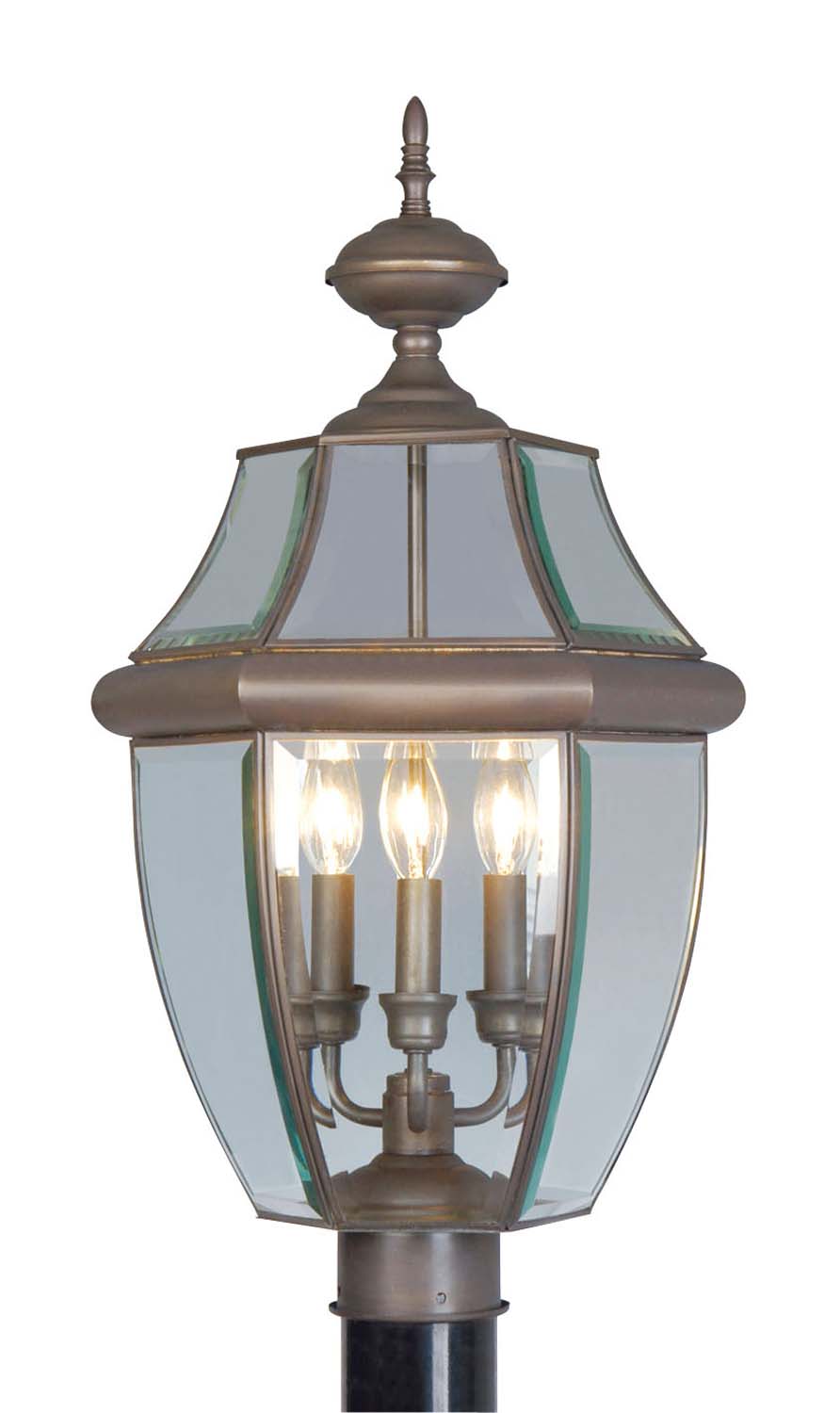 Livex Lighting - 2354-07 - Three Light Post-Top Lanterm - Monterey - Bronze