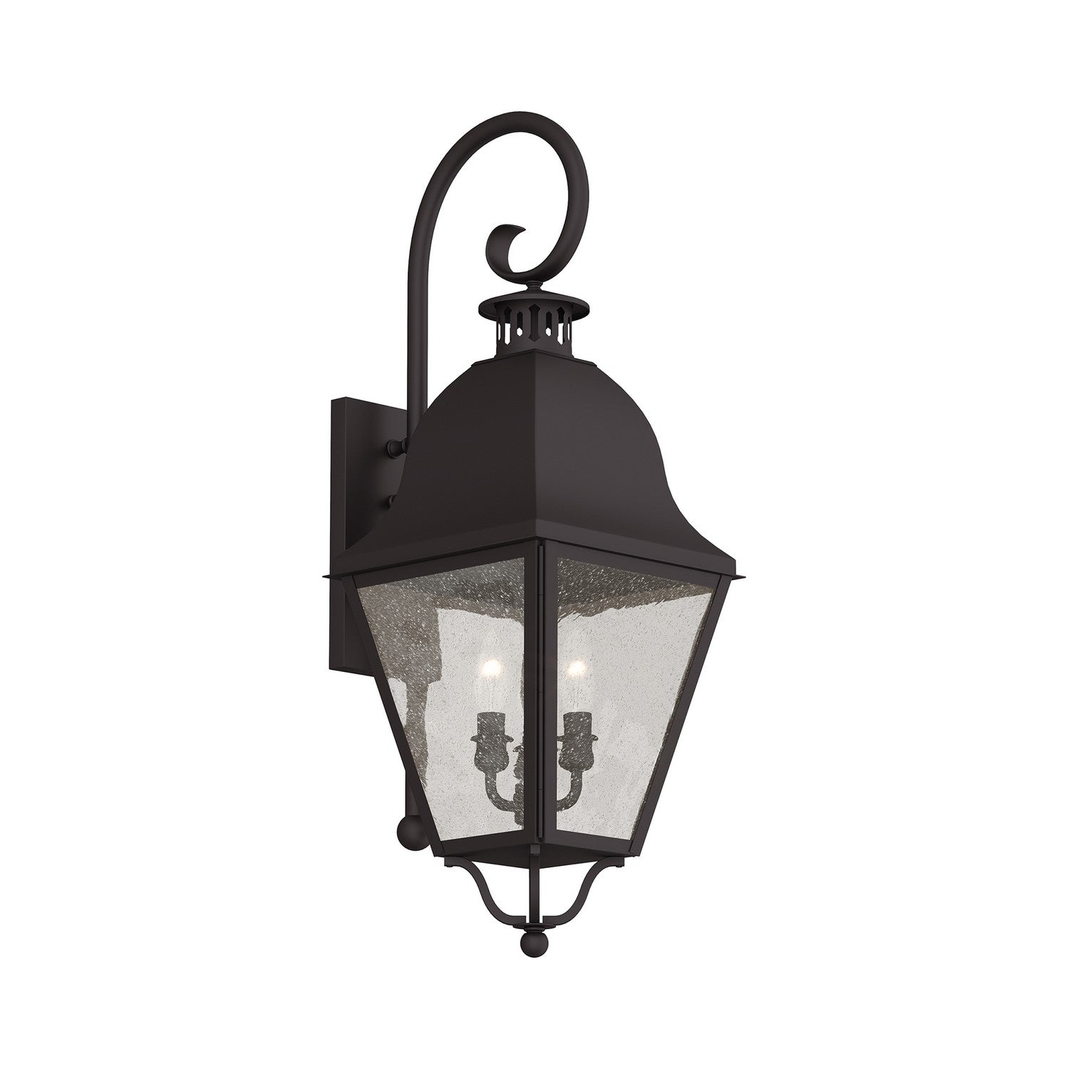 Livex Lighting - 2555-07 - Three Light Outdoor Wall Lantern - Amwell - Bronze