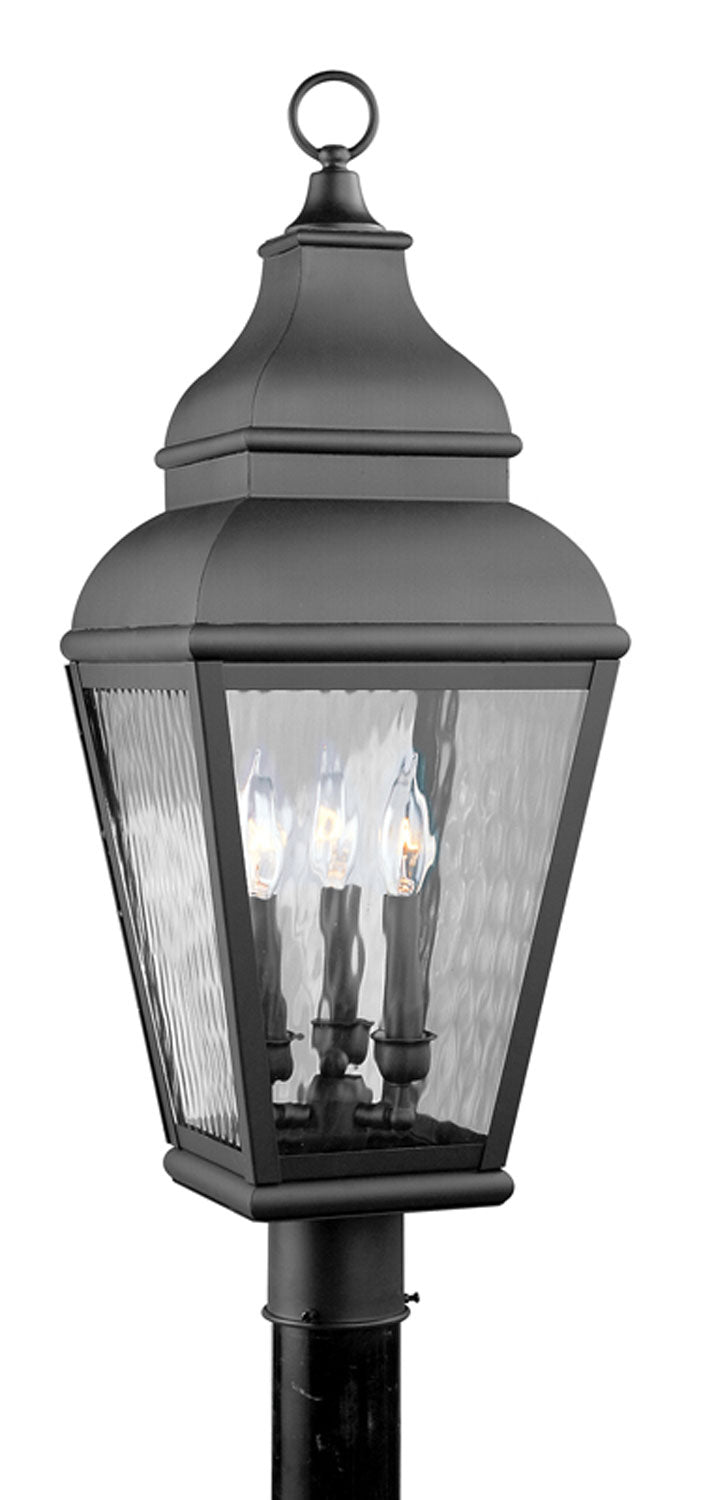 Livex Lighting - 2606-04 - Three Light Post-Top Lanterm - Exeter - Black