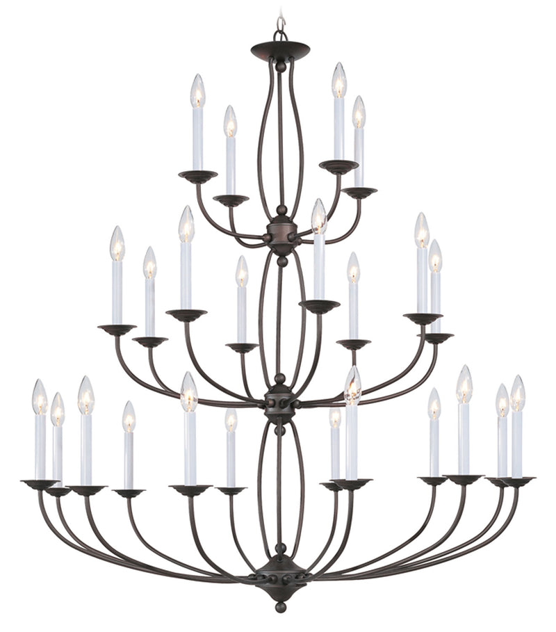 Livex Lighting - 4180-07 - 24 Light Chandelier - Home Basics - Bronze
