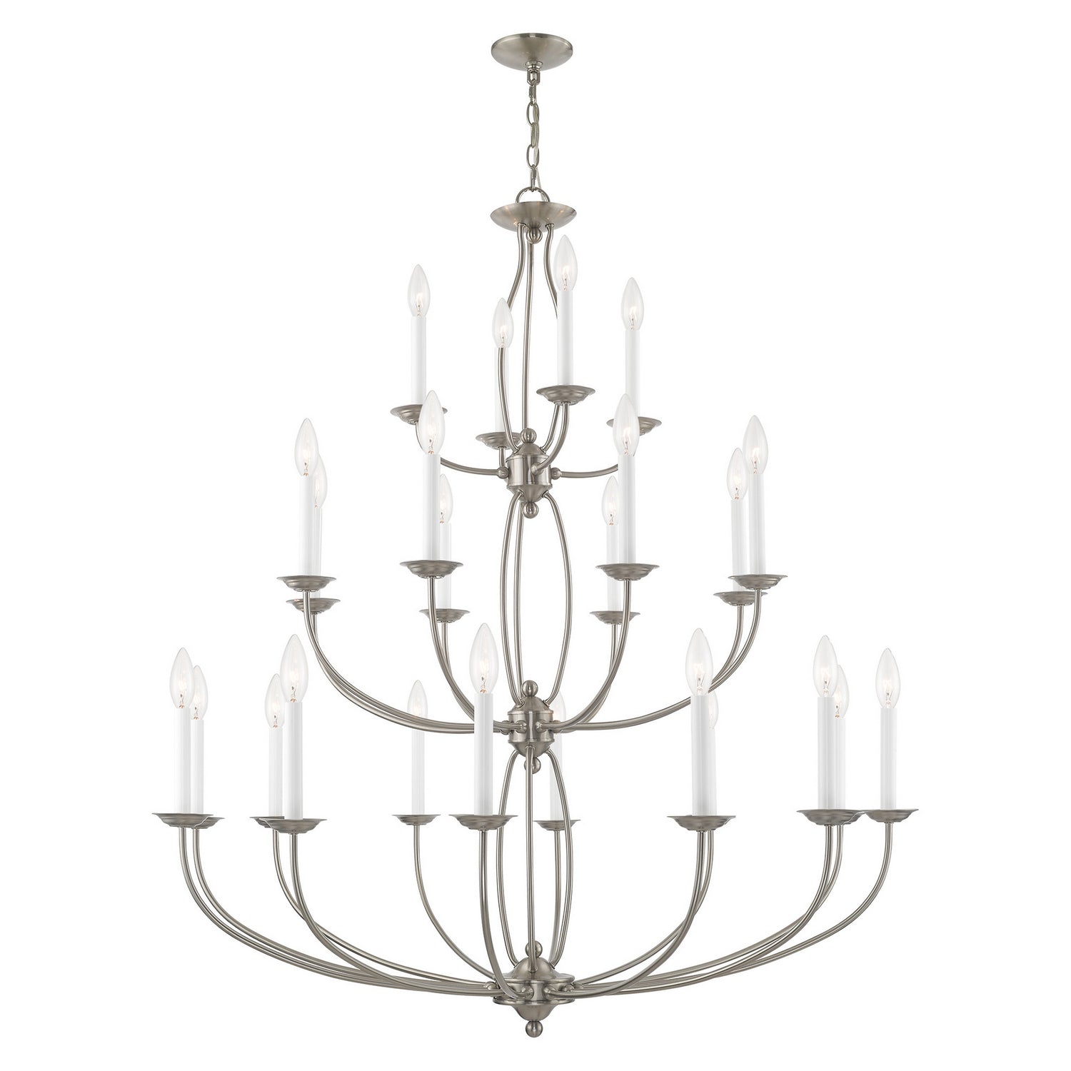 Livex Lighting - 4180-91 - 24 Light Chandelier - Home Basics - Brushed Nickel