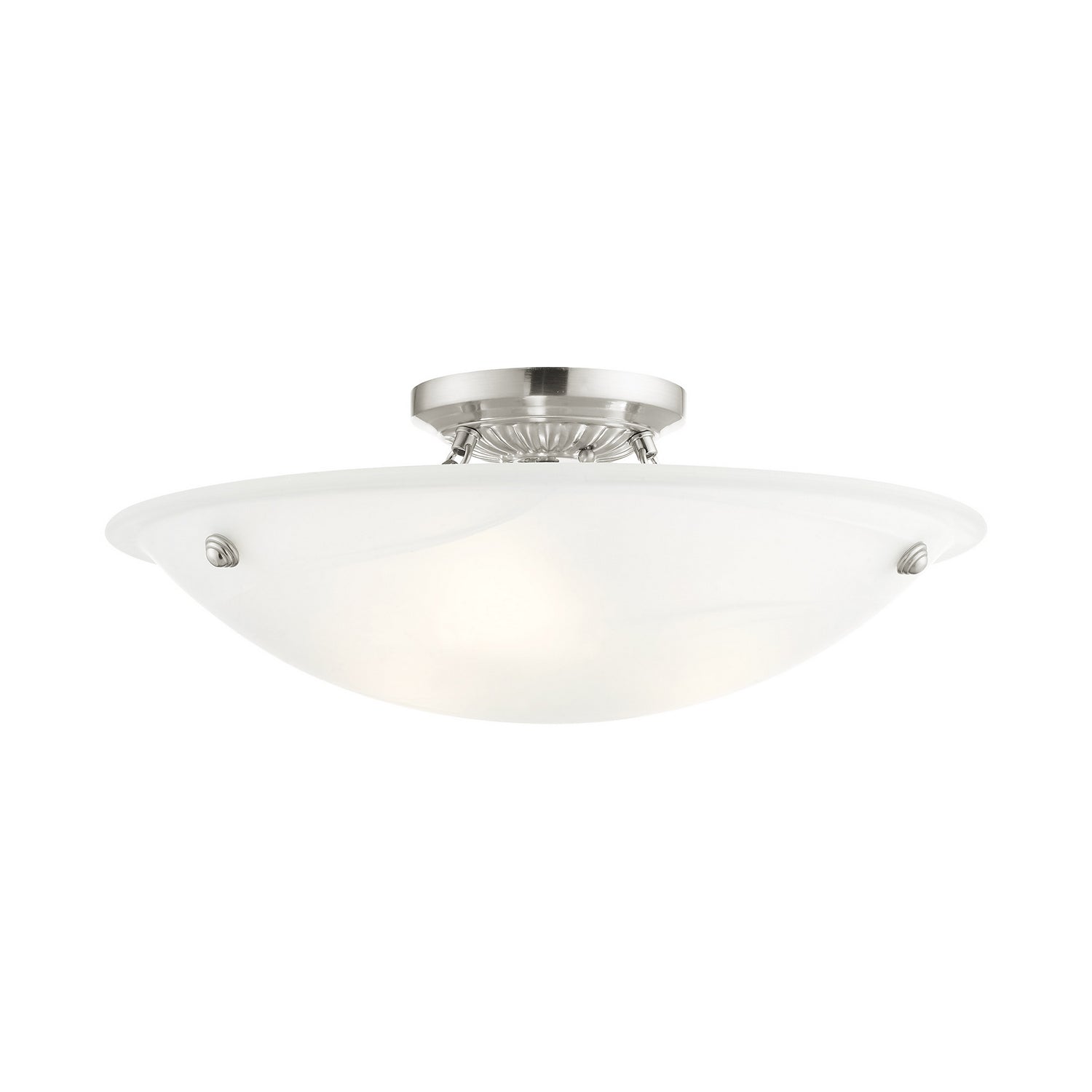 Livex Lighting - 4274-91 - Three Light Ceiling Mount - Oasis - Brushed Nickel