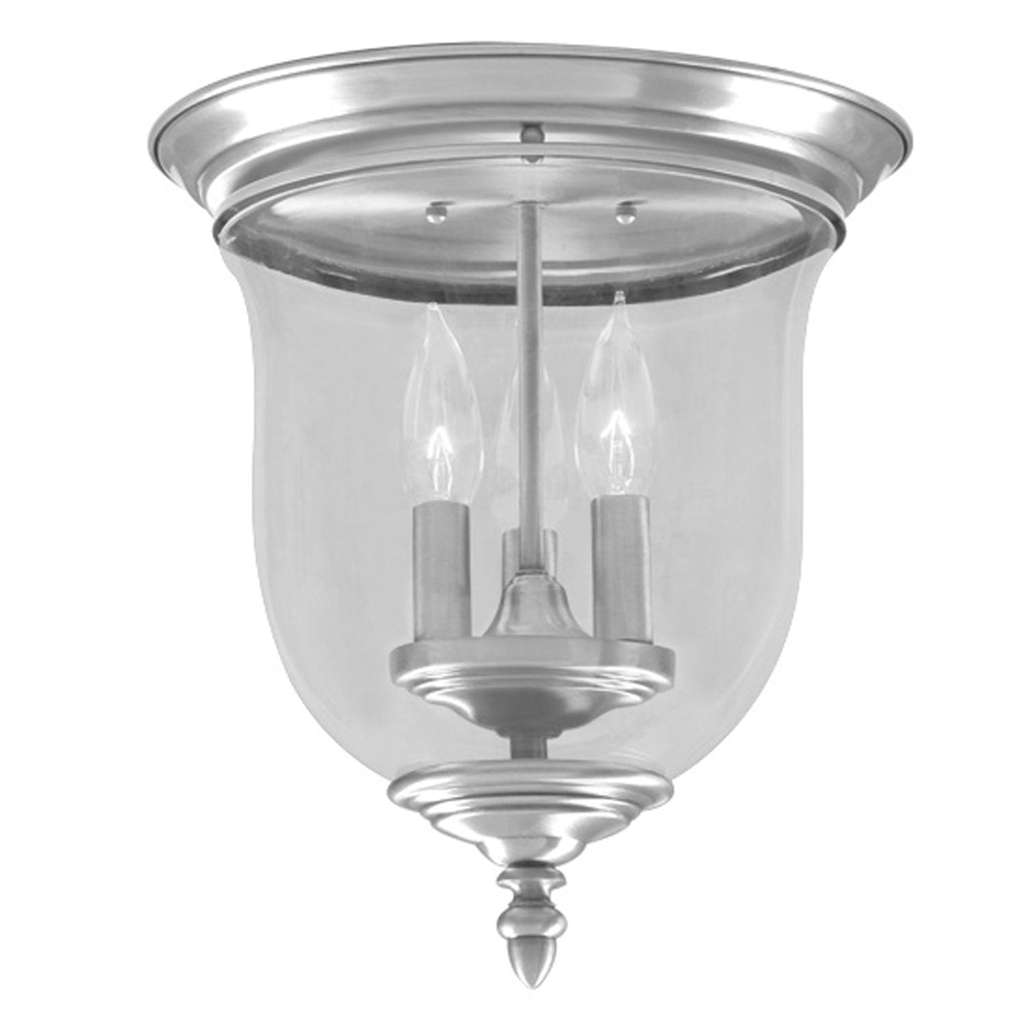 Livex Lighting - 5021-91 - Three Light Ceiling Mount - Legacy - Brushed Nickel