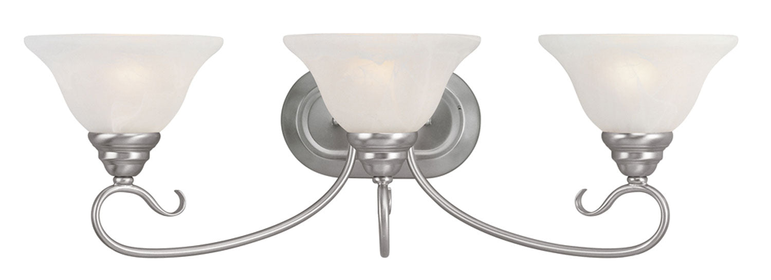 Livex Lighting - 6103-91 - Three Light Bath Vanity - Coronado - Brushed Nickel