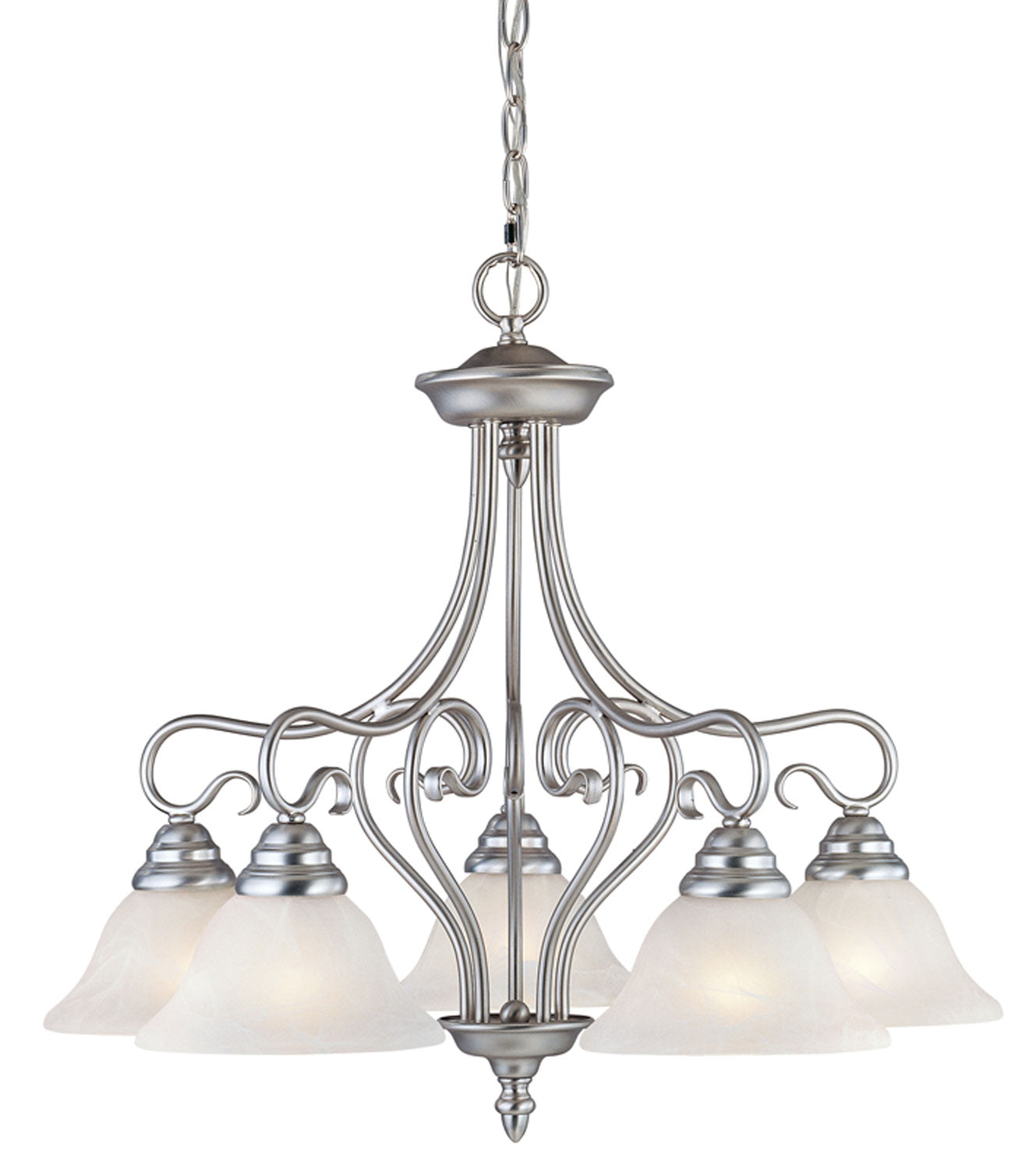 Livex Lighting - 6135-91 - Five Light Chandelier - Coronado - Brushed Nickel
