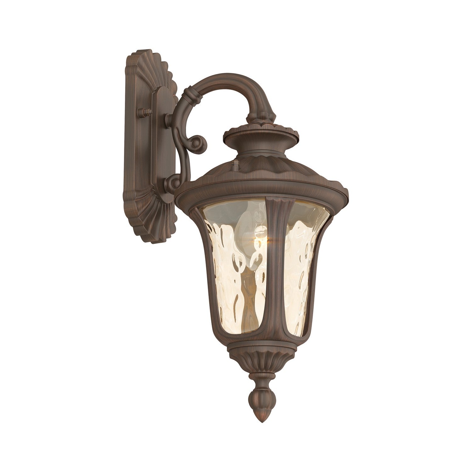 Livex Lighting - 7651-58 - One Light Outdoor Wall Lantern - Oxford - Hand Applied Imperial Bronze