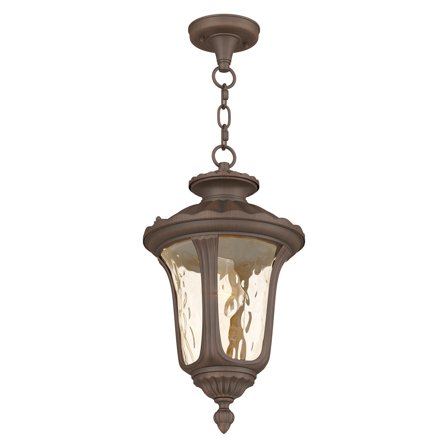 Livex Lighting - 7654-58 - One Light Outdoor Pendant - Oxford - Hand Applied Imperial Bronze