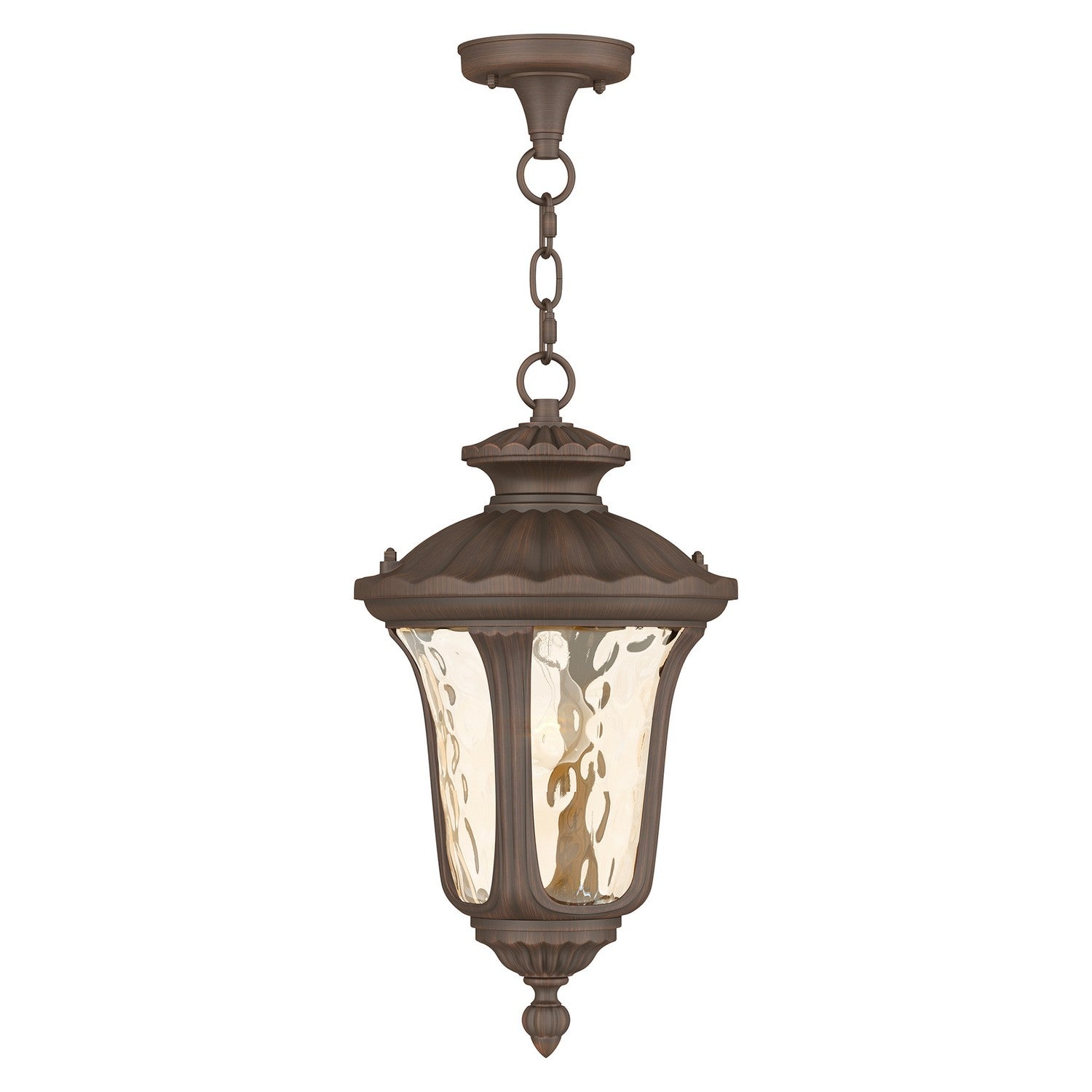 Livex Lighting - 7654-58 - One Light Outdoor Pendant - Oxford - Hand Applied Imperial Bronze
