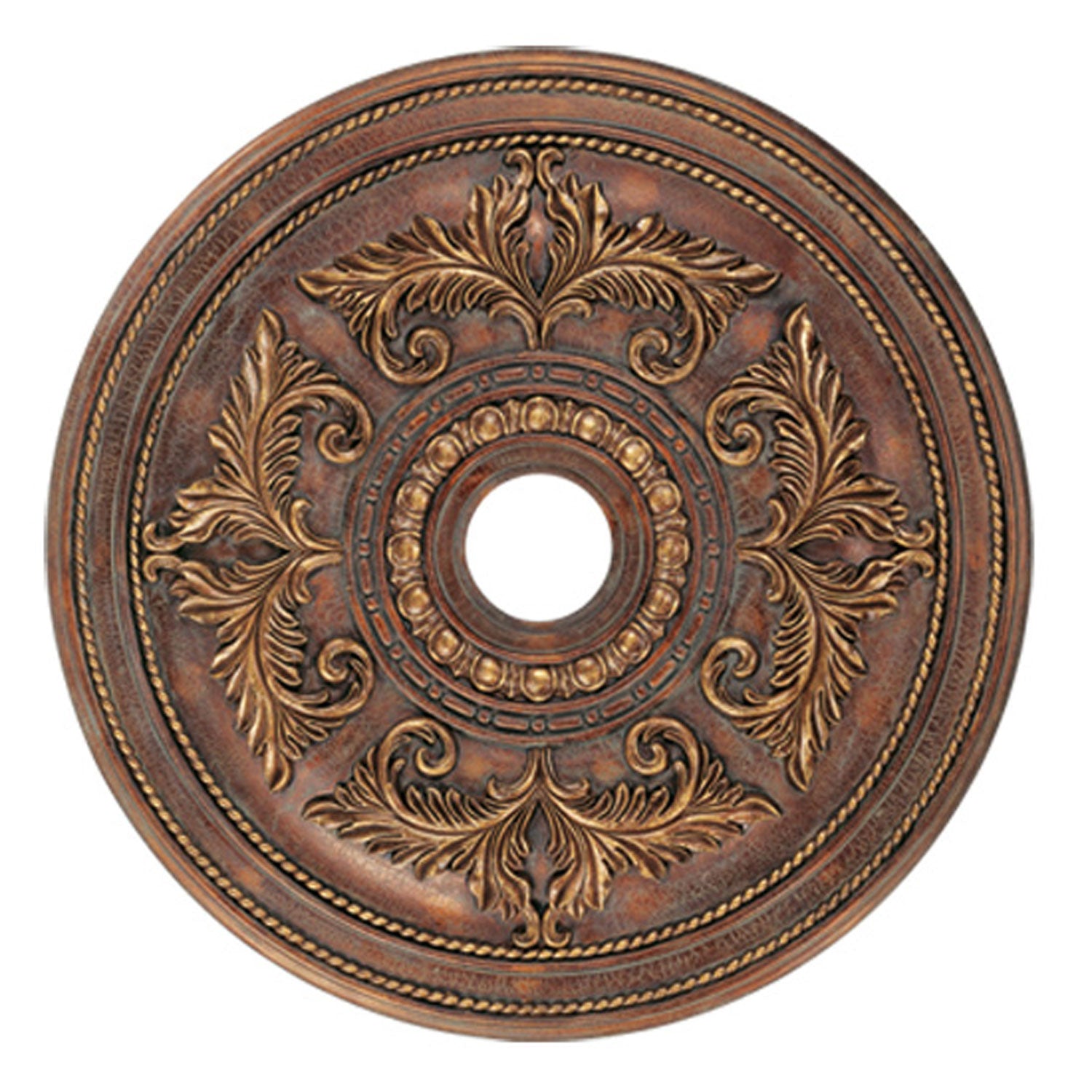 Livex Lighting - 8210-30 - Ceiling Medallion - Versailles - Hand Applied Crackled Greek Bronze w/ Gildeds