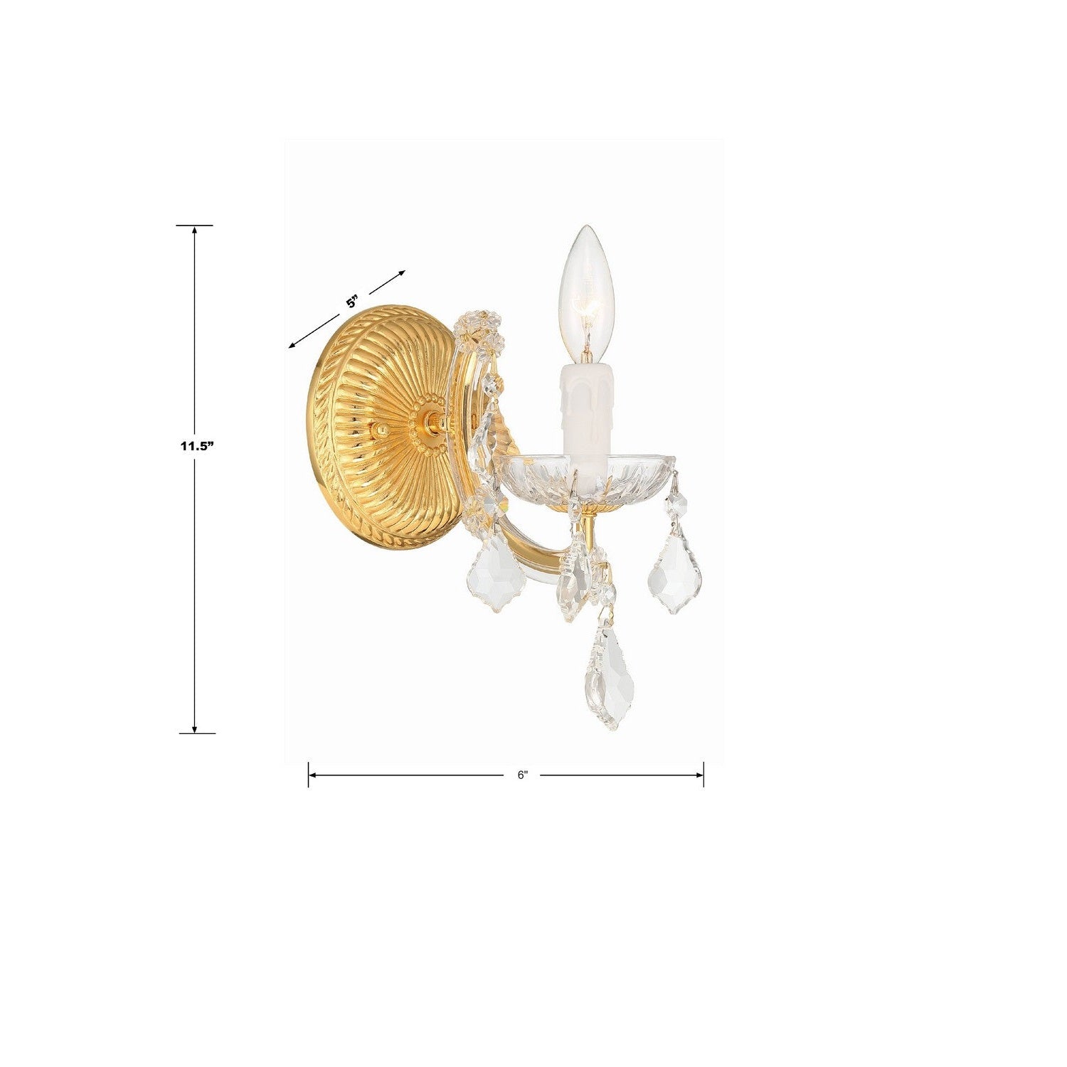 Crystorama - 4471-GD-CL-MWP - One Light Wall Sconce - Maria Theresa - Gold