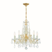 Crystorama - 4476-GD-CL-SAQ - Five Light Chandelier - Maria Theresa - Gold