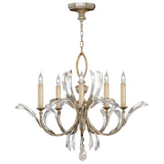 Fine Art Handcrafted Lighting - 702240ST - Five Light Chandelier - Beveled Arcs - Silver