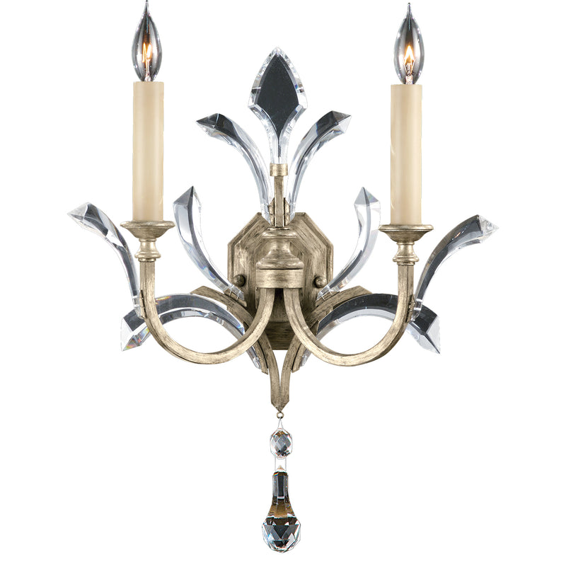 Fine Art Handcrafted Lighting - 701850ST - Two Light Wall Sconce - Beveled Arcs - Silver