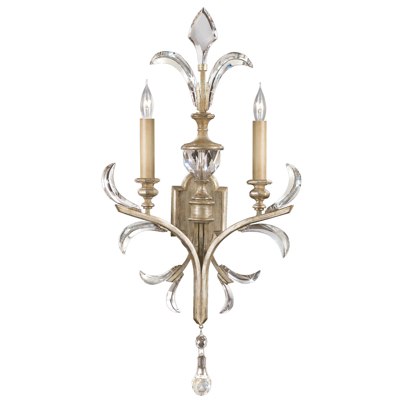 Fine Art Handcrafted Lighting - 704850ST - Two Light Wall Sconce - Beveled Arcs - Silver