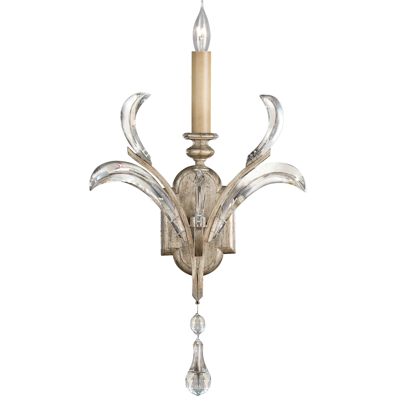 Fine Art Handcrafted Lighting - 705150ST - One Light Wall Sconce - Beveled Arcs - Silver