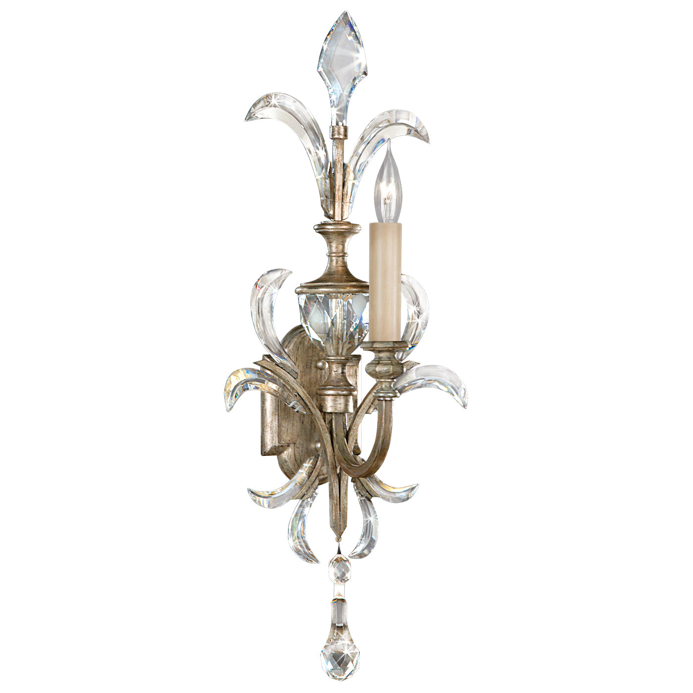 Fine Art Handcrafted Lighting - 704950ST - One Light Wall Sconce - Beveled Arcs - Silver