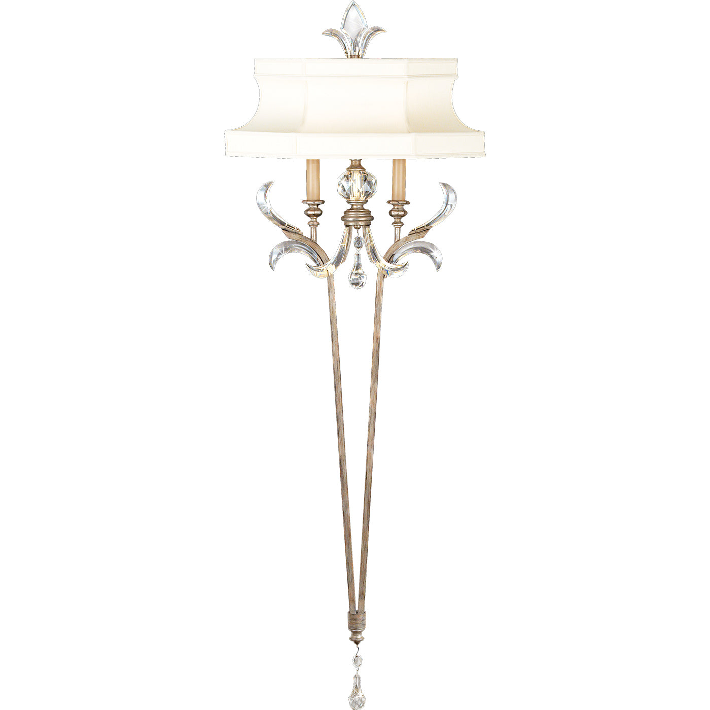 Fine Art Handcrafted Lighting - 706950ST - Two Light Wall Sconce - Beveled Arcs - Silver